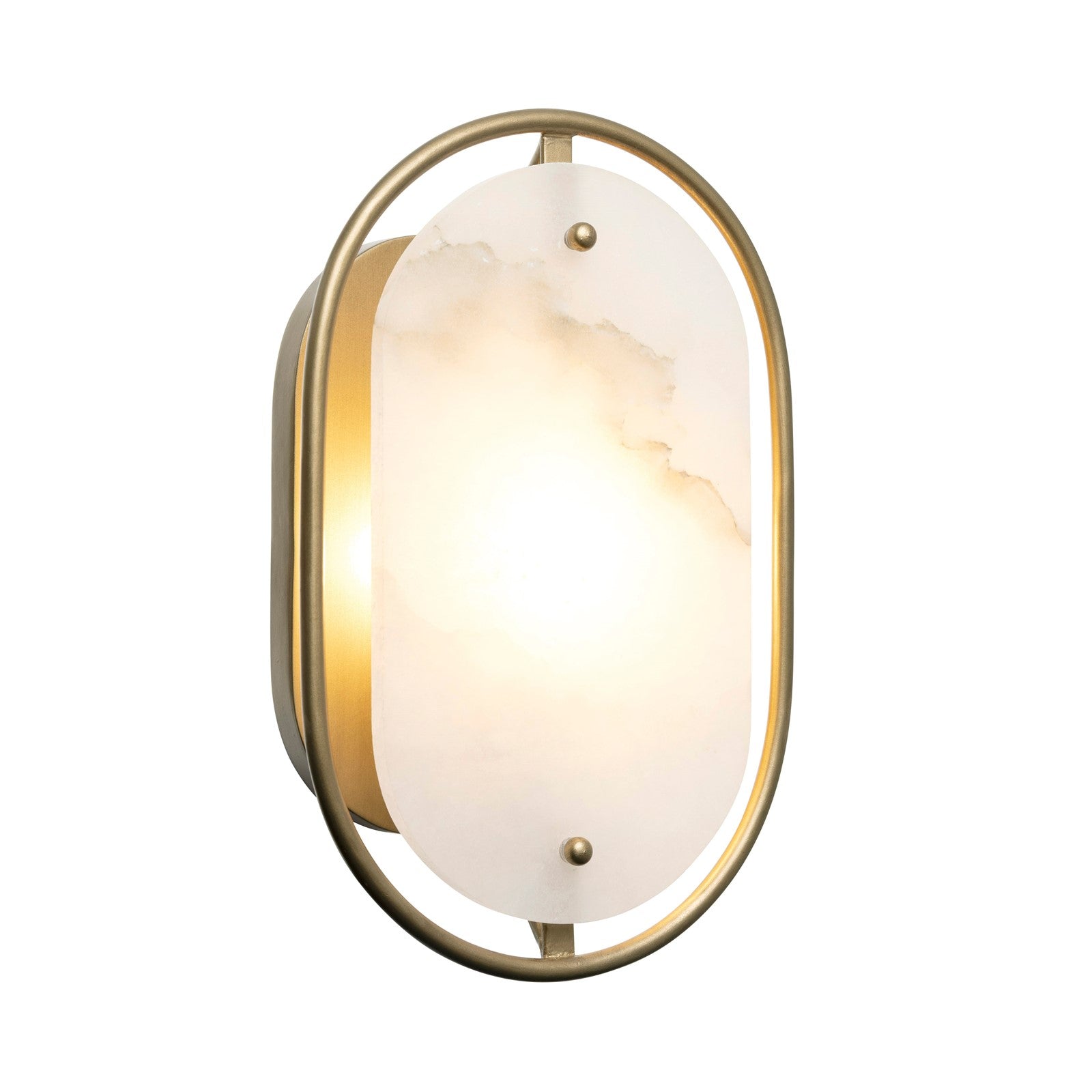 Varaluz Panelist 1 Light Wall Sconce, Brass Kisser/White