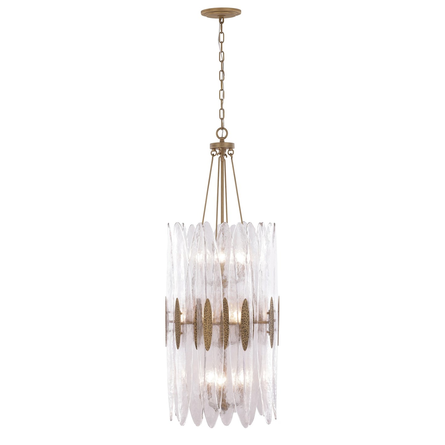 Varaluz Aurora 9 Light Pendant, Havana Gold/Clear