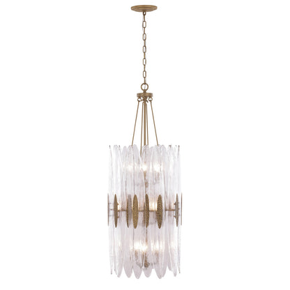Varaluz Aurora 9 Light Pendant, Havana Gold/Clear