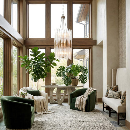 Varaluz Aurora 9 Light Pendant, Havana Gold/Clear