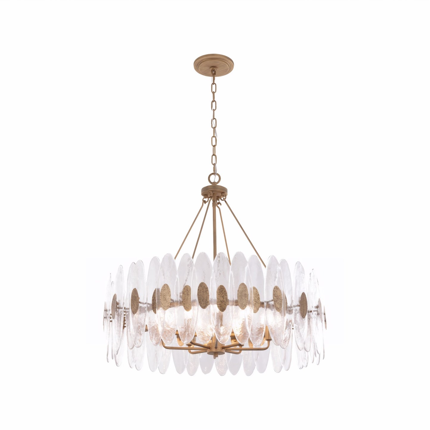 Varaluz Aurora 8 Light Pendant, Havana Gold/Clear