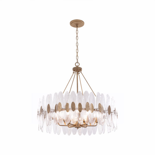 Varaluz Aurora 8 Light Pendant, Havana Gold/Clear