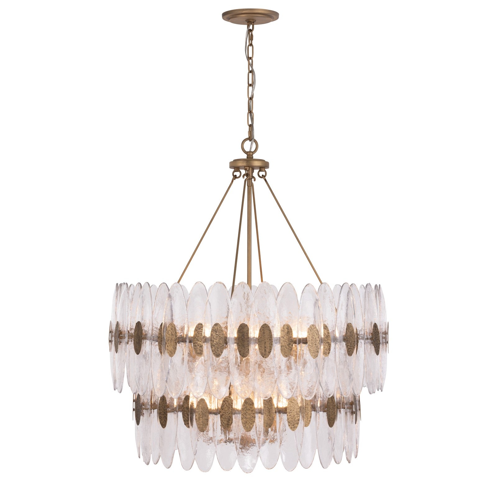 Varaluz Aurora 14 Light Pendant, Havana Gold/Clear