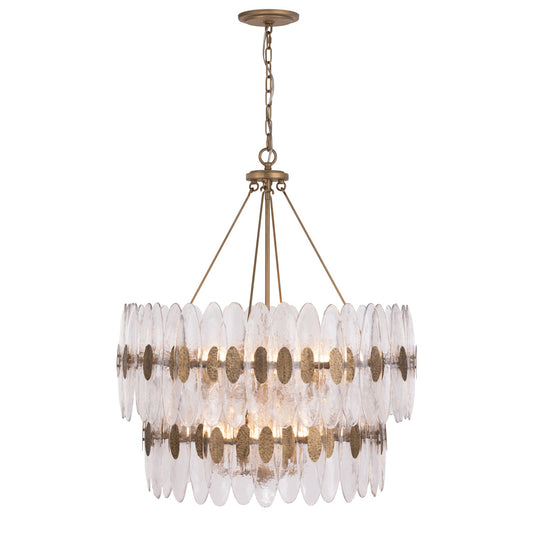 Varaluz Aurora 14 Light Pendant, Havana Gold/Clear