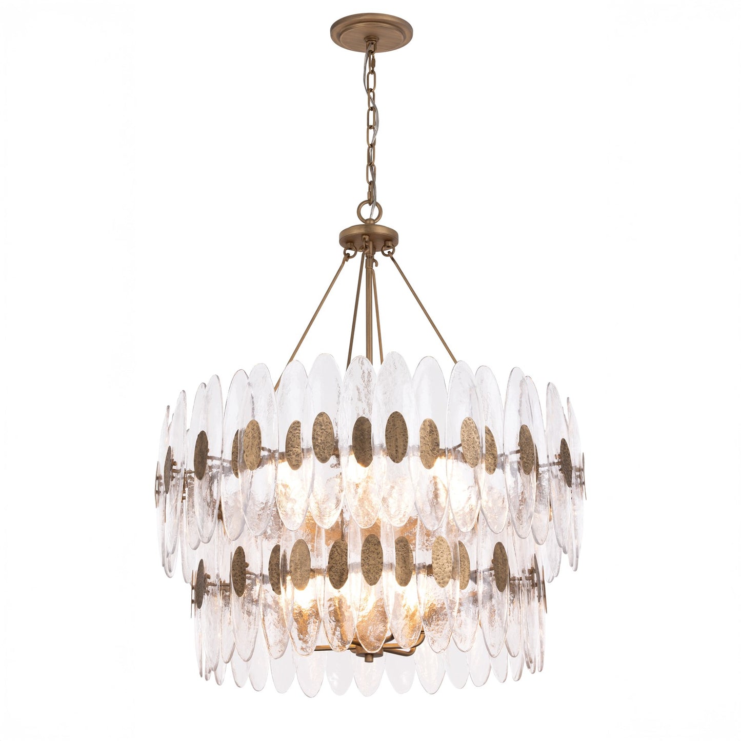 Varaluz Aurora 14 Light Pendant, Havana Gold/Clear