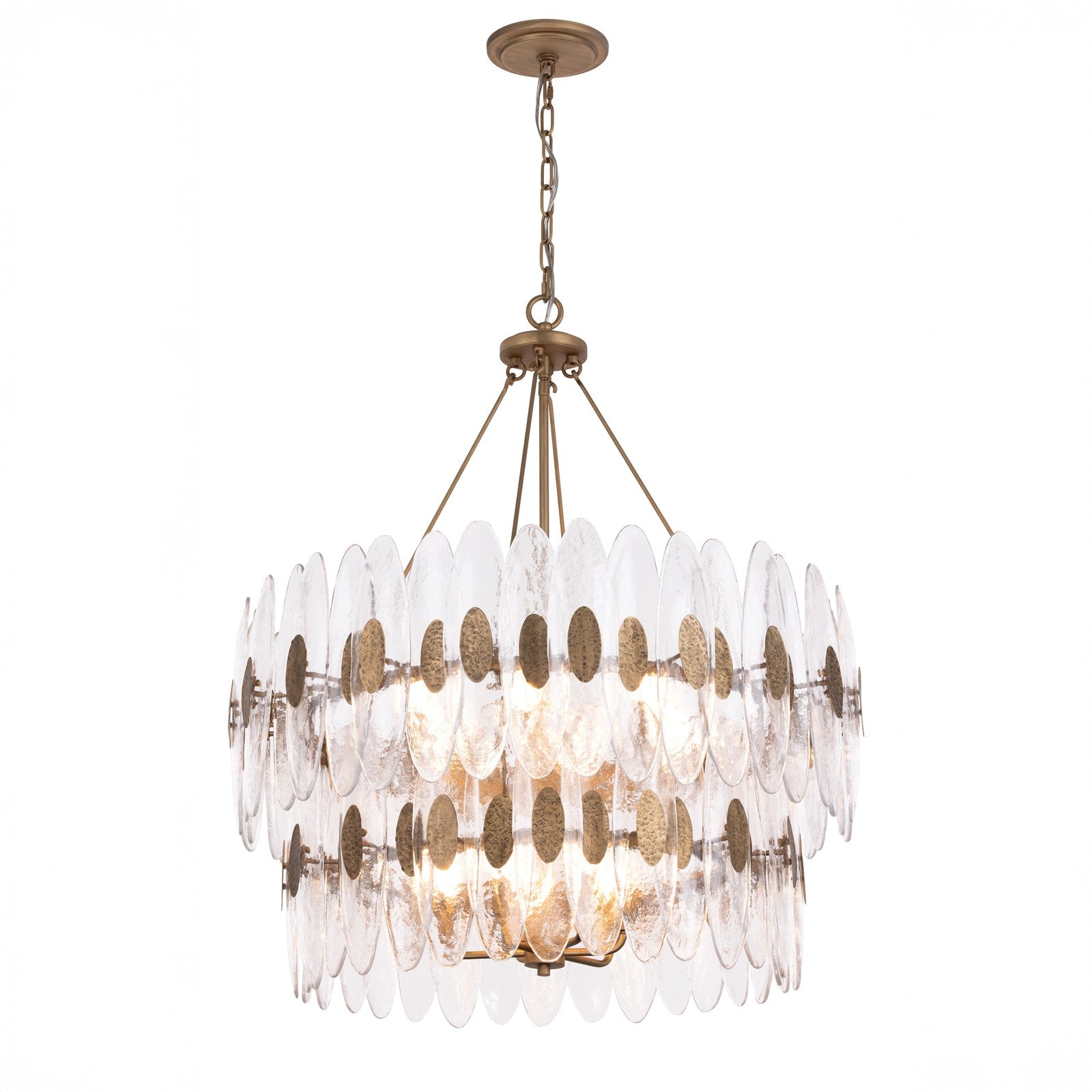 Varaluz Aurora 14 Light Pendant, Havana Gold/Clear