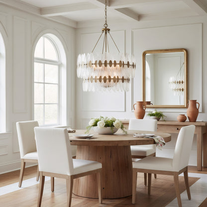 Varaluz Aurora 14 Light Pendant, Havana Gold/Clear