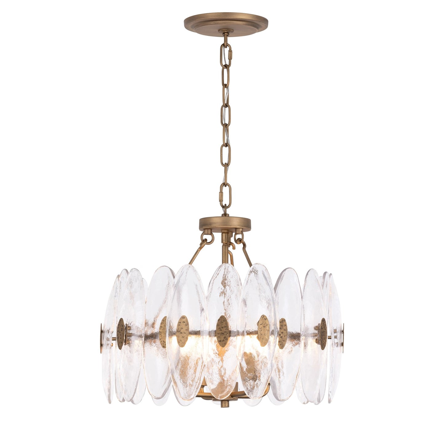 Varaluz Aurora 4 Light Semi-Flush, Havana Gold/Clear