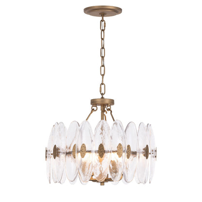 Varaluz Aurora 4 Light Semi-Flush, Havana Gold/Clear