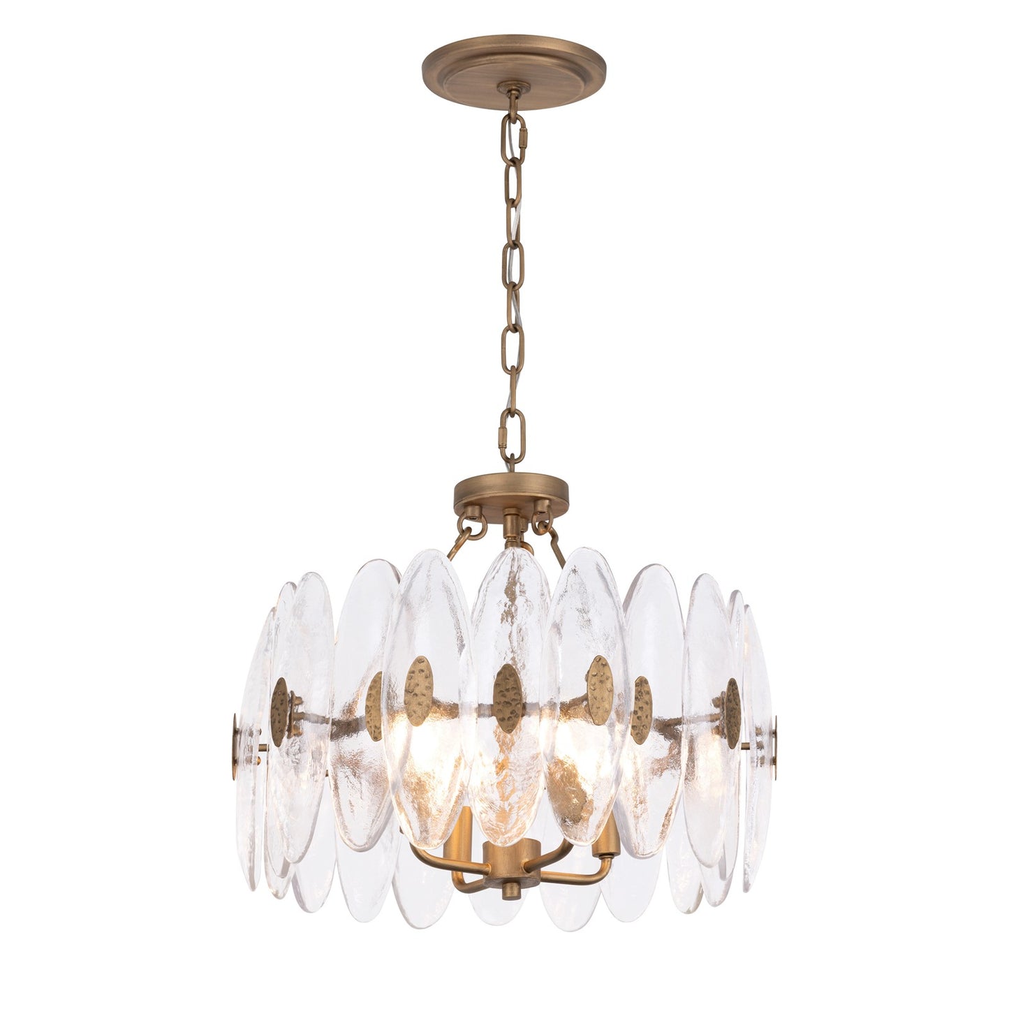 Varaluz Aurora 4 Light Semi-Flush, Havana Gold/Clear