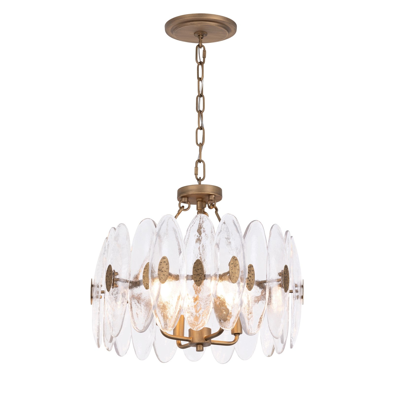 Varaluz Aurora 4 Light Semi-Flush, Havana Gold/Clear