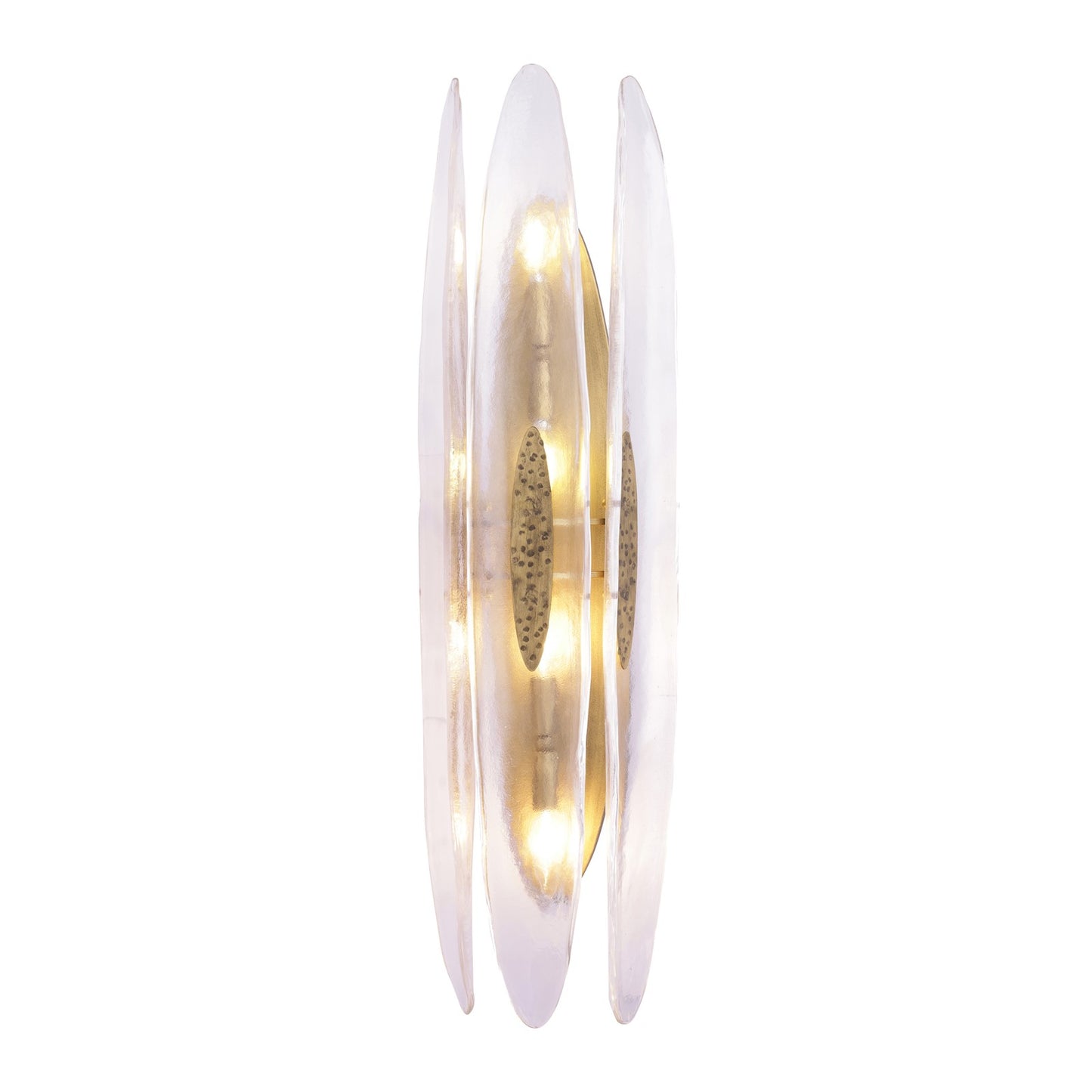 Varaluz Aurora 4 Light Wall Sconce, Havana Gold/Clear