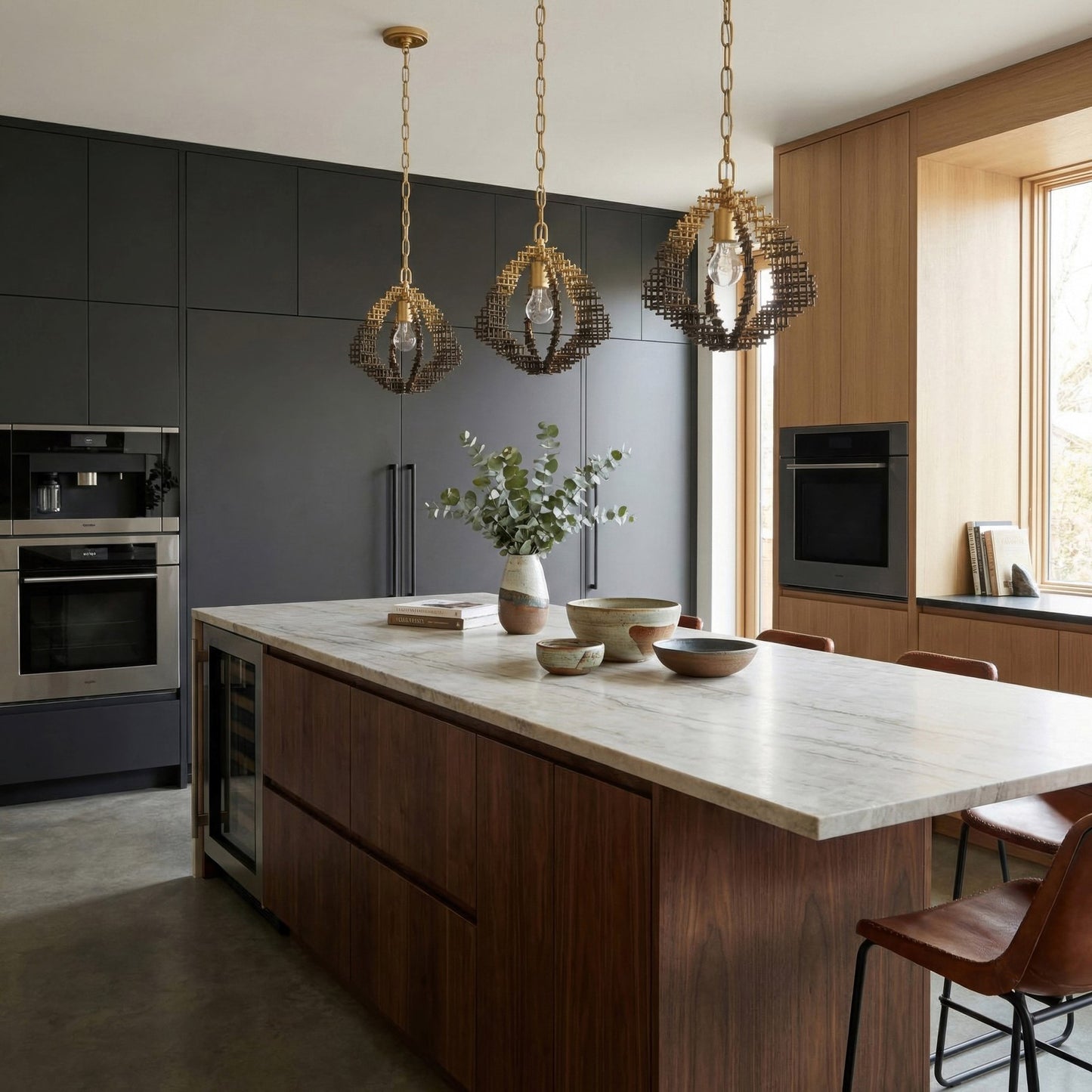 Varaluz Construct 1Lt Pendant, Dark Bronze/French Gold