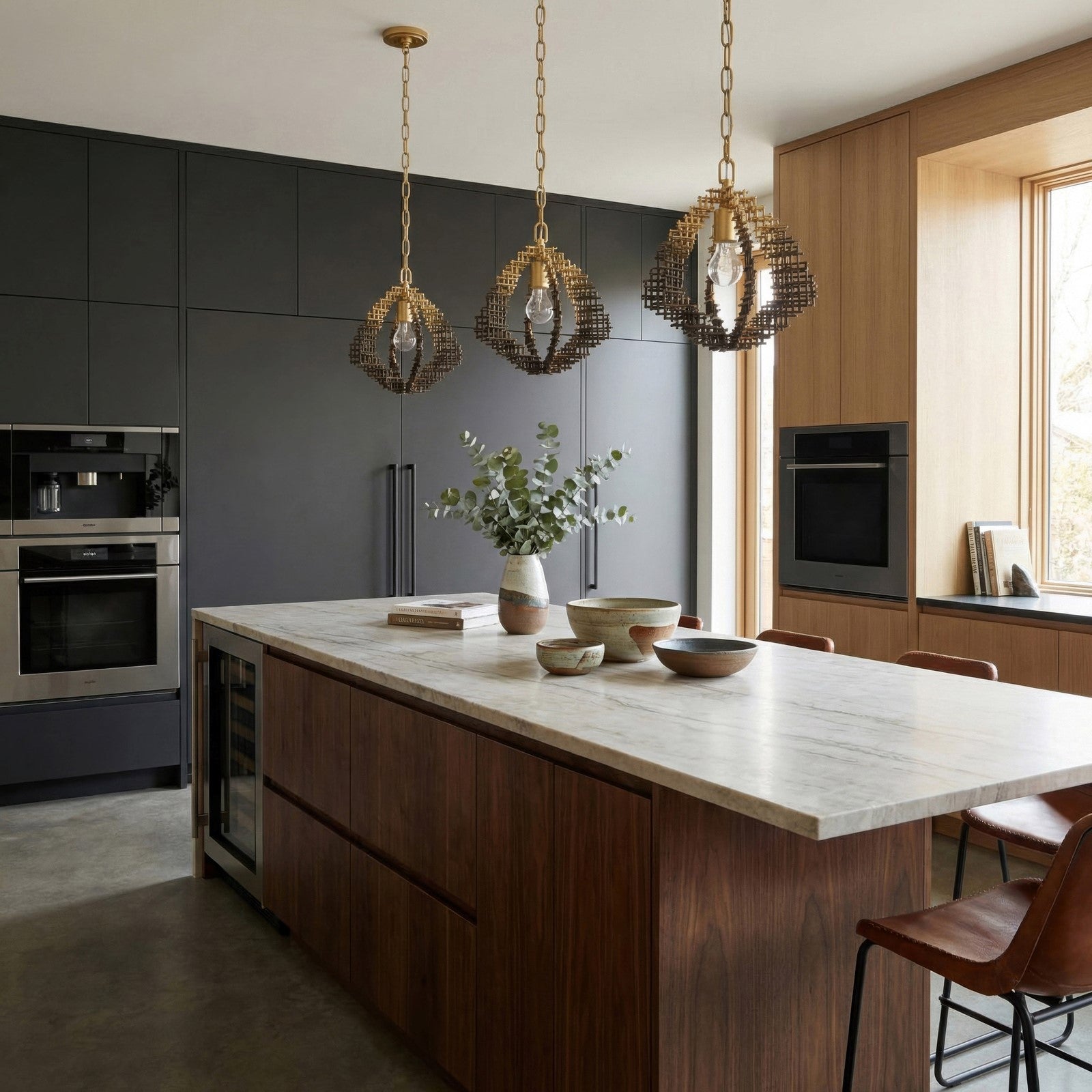 Varaluz Construct 1Lt Pendant, Dark Bronze/French Gold