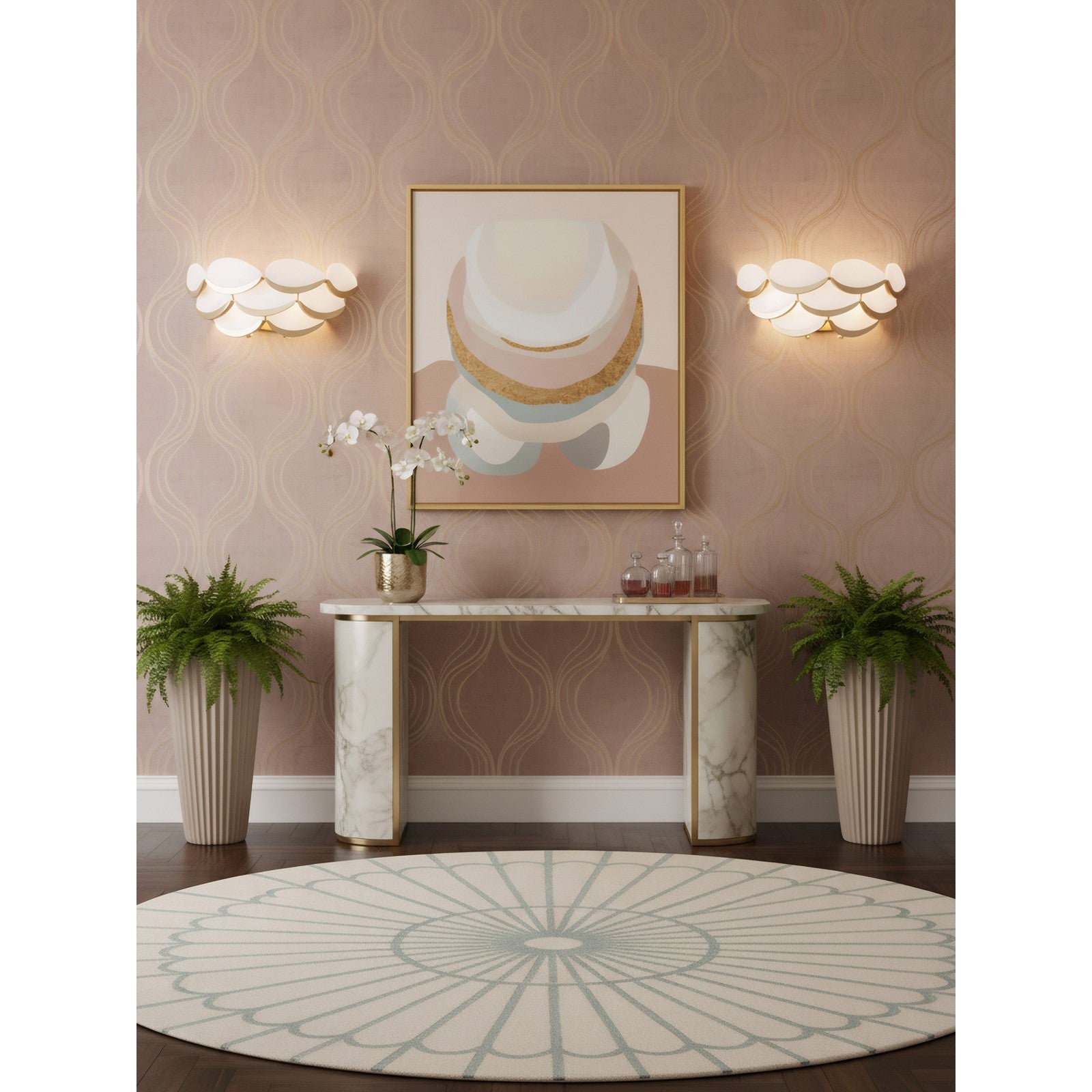 Varaluz High Tide 2 Light Bath/Vanity, French Gold/White