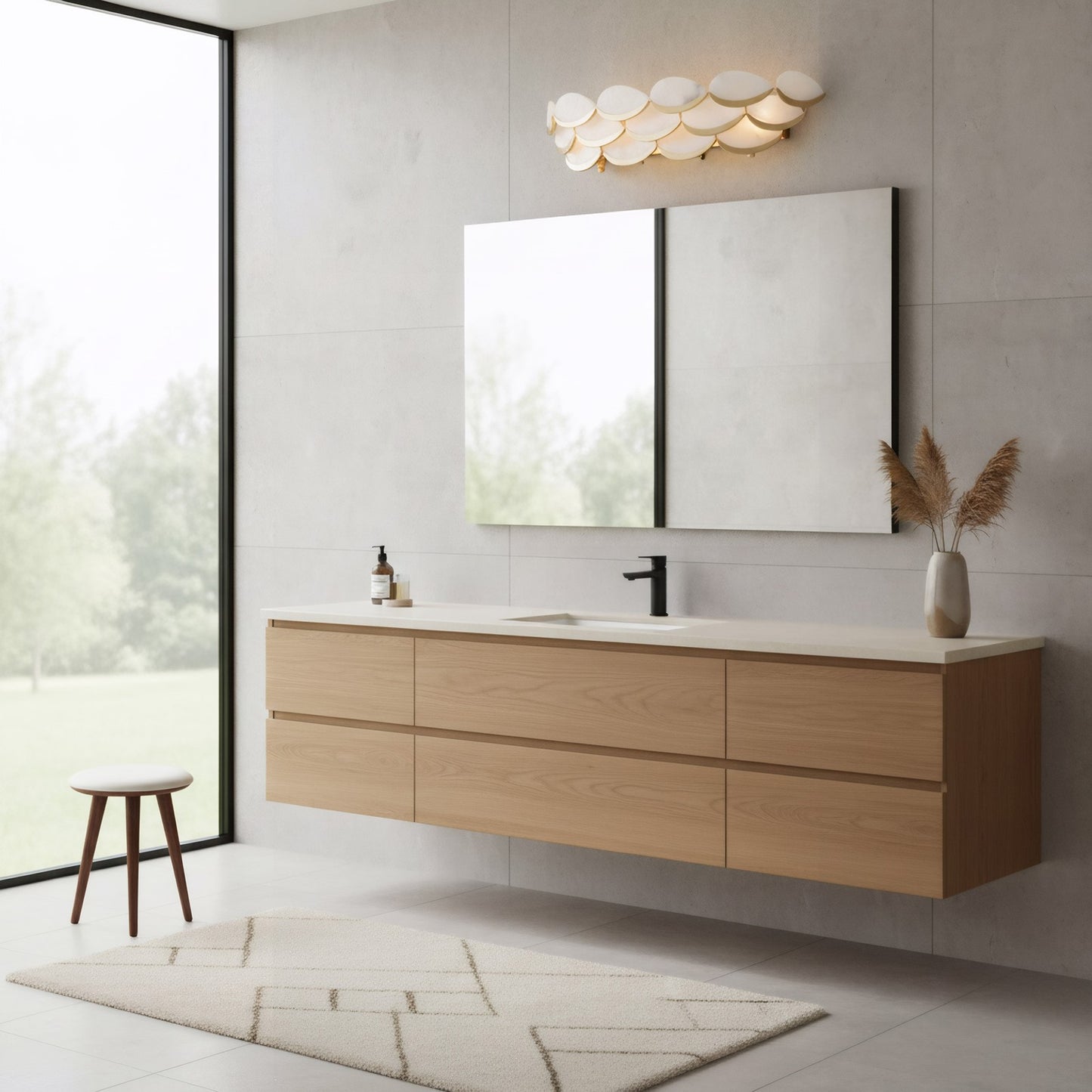 Varaluz High Tide 4 Light Bath/Vanity, French Gold/White