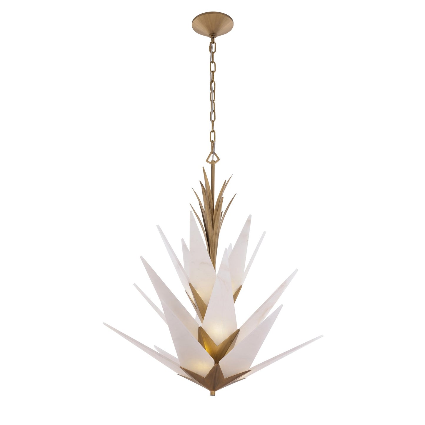 Varaluz Mojave 9 Light Pendant, Havana Gold/White