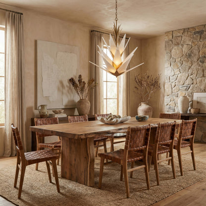 Varaluz Mojave 9 Light Pendant, Havana Gold/White