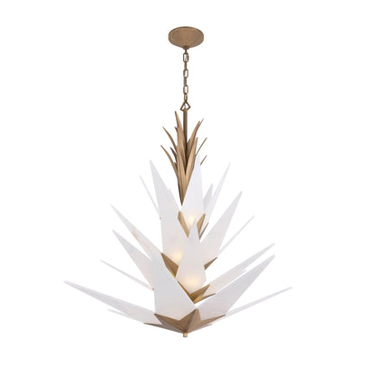 Varaluz Mojave 12 Light Pendant, Havana Gold/White
