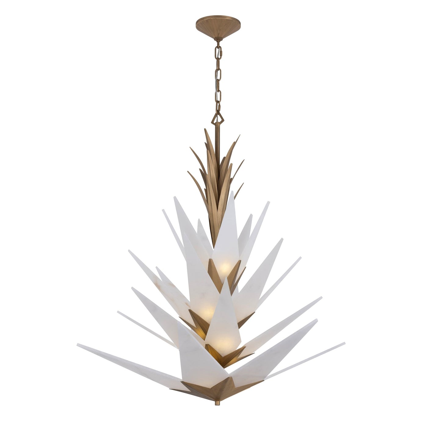 Varaluz Mojave 12 Light Pendant, Havana Gold/White