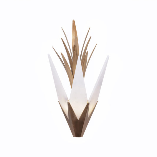 Varaluz Mojave 2 Light Wall Sconce, Havana Gold/White