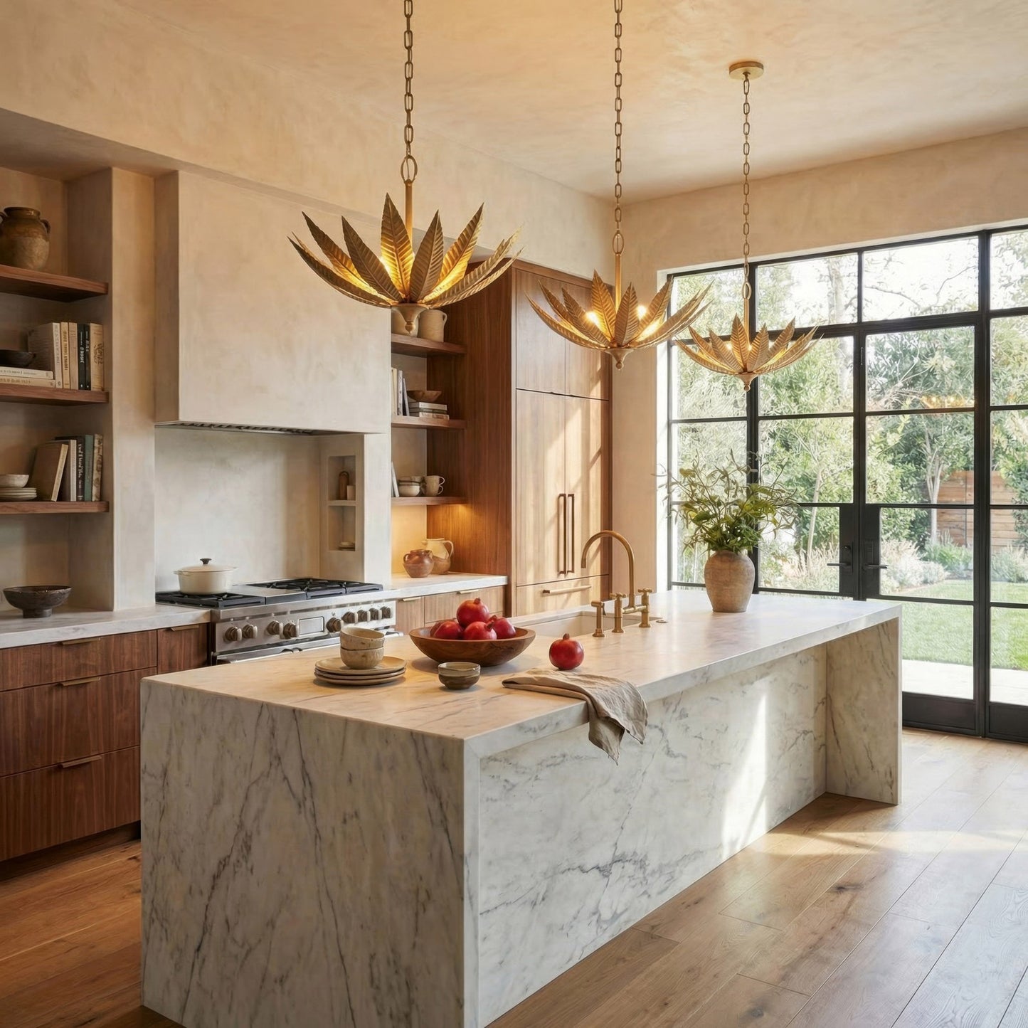 Varaluz Zanara 3 Light Pendant, Brass Kisser/Gold