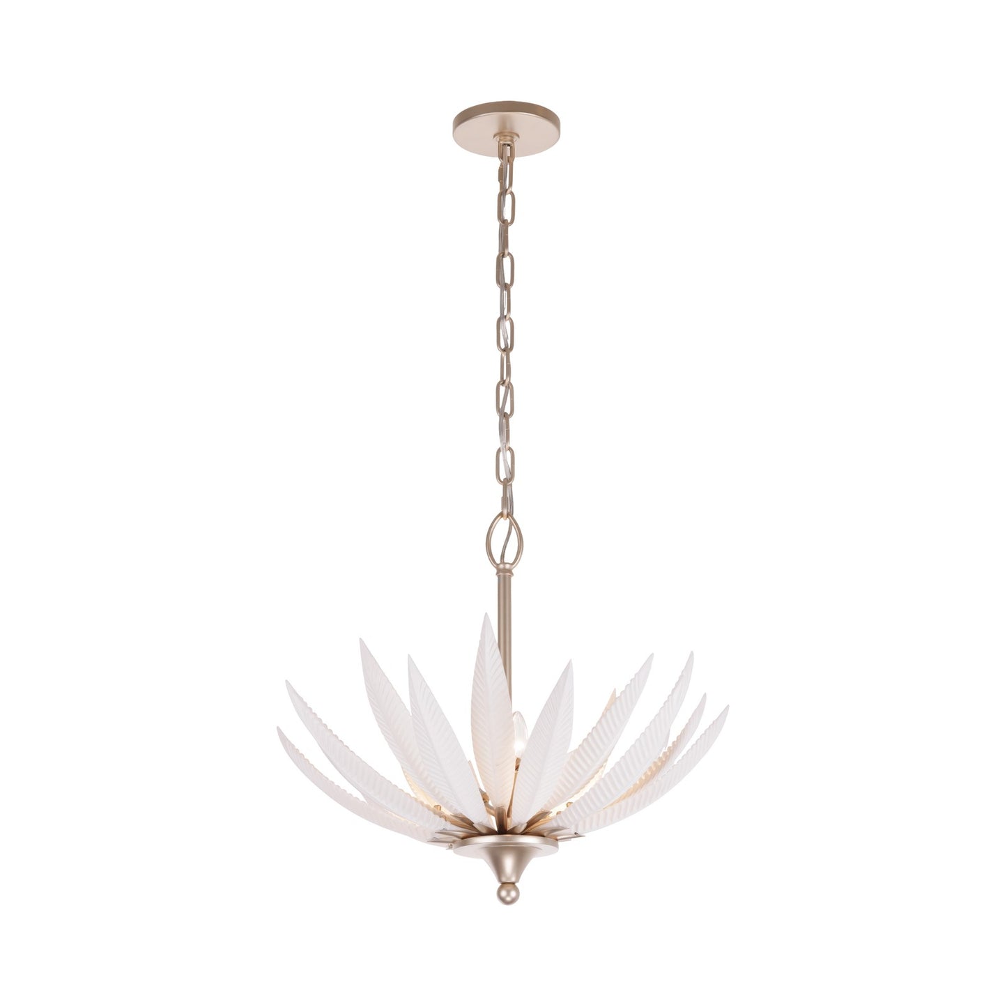 Varaluz Zanara 3 Light Pendant, Gold Dust/White