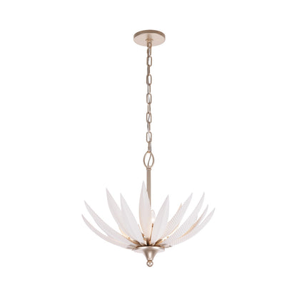 Varaluz Zanara 3 Light Pendant, Gold Dust/White