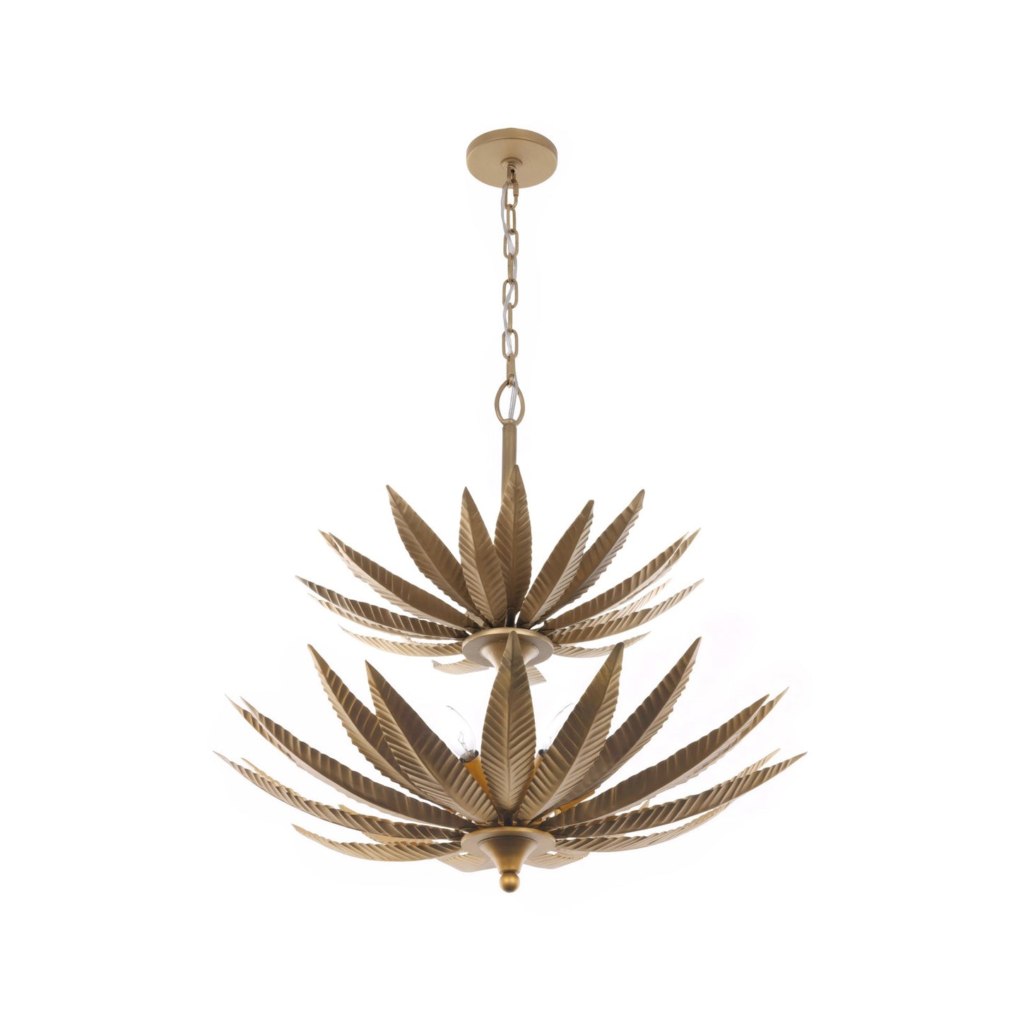 Varaluz Zanara 9 Light Pendant, Brass Kisser/Gold