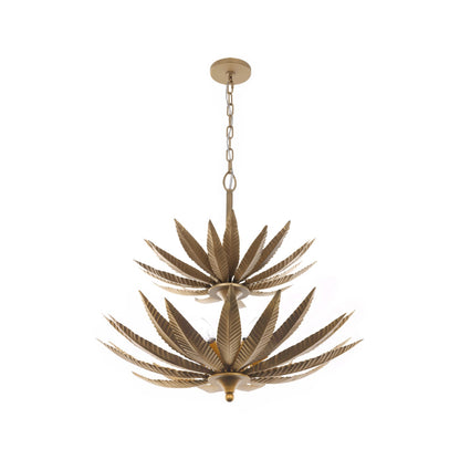 Varaluz Zanara 9 Light Pendant, Brass Kisser/Gold
