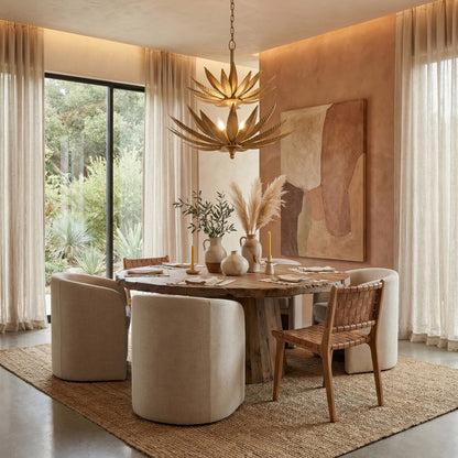 Varaluz Zanara 9 Light Pendant, Brass Kisser/Gold