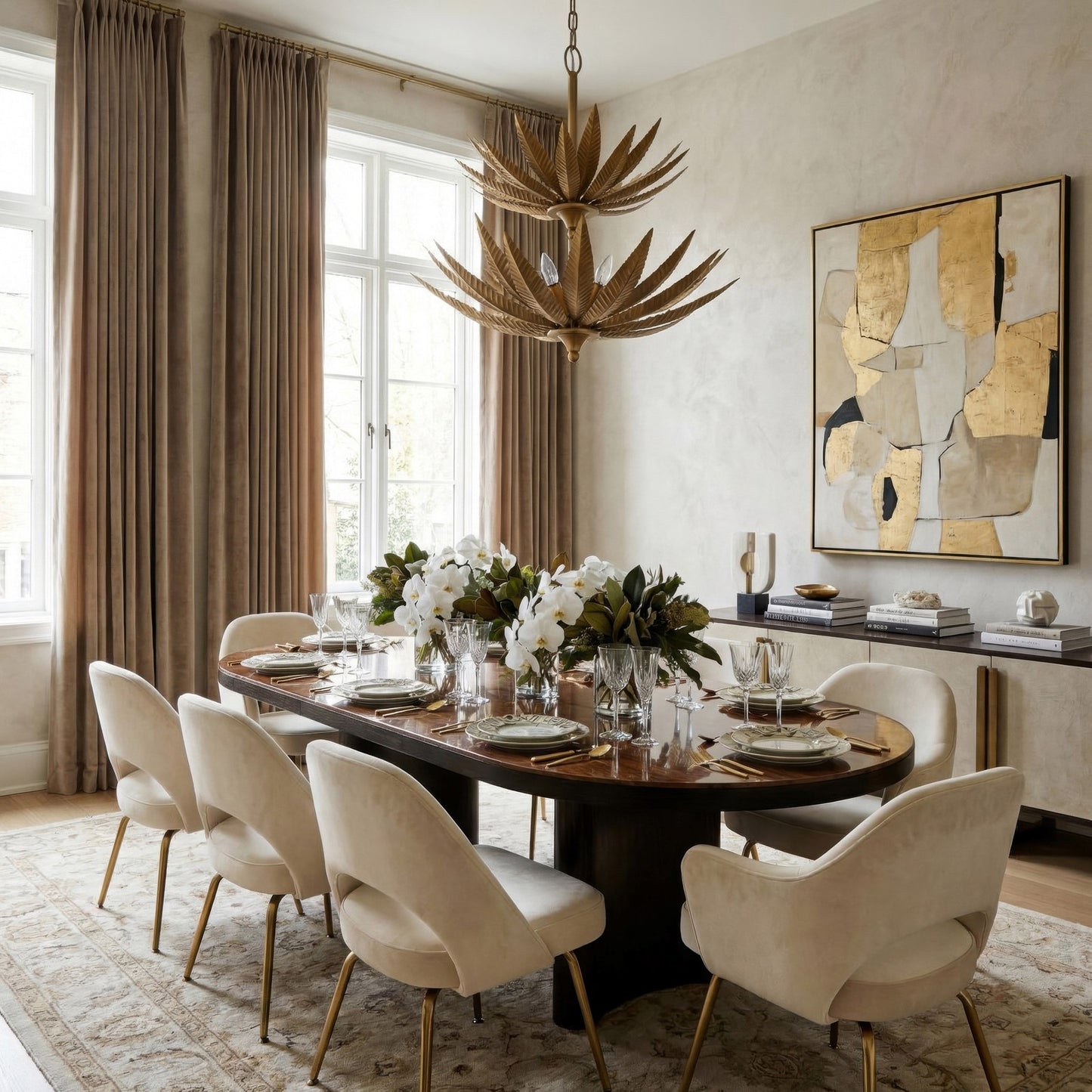 Varaluz Zanara 9 Light Pendant, Brass Kisser/Gold