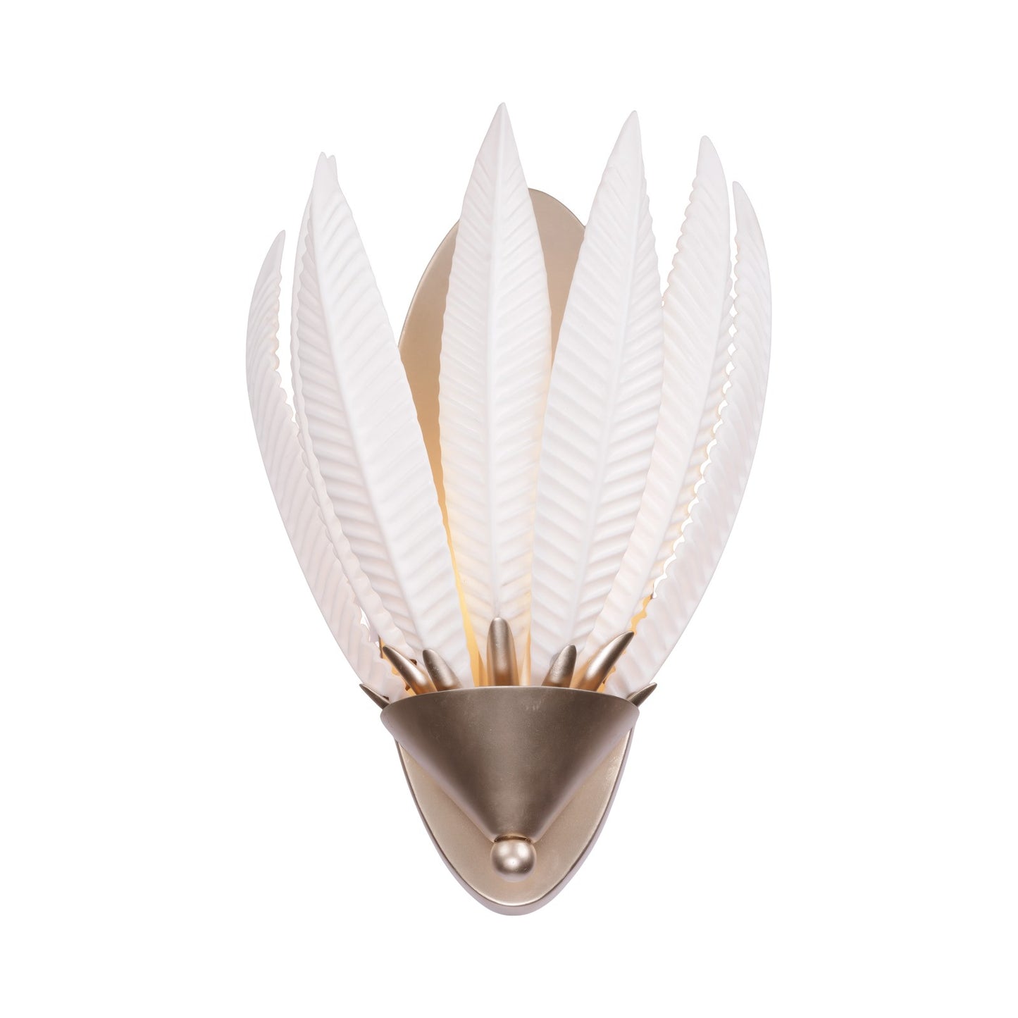 Varaluz Zanara 1 Light Wall Sconce, Gold Dust/White