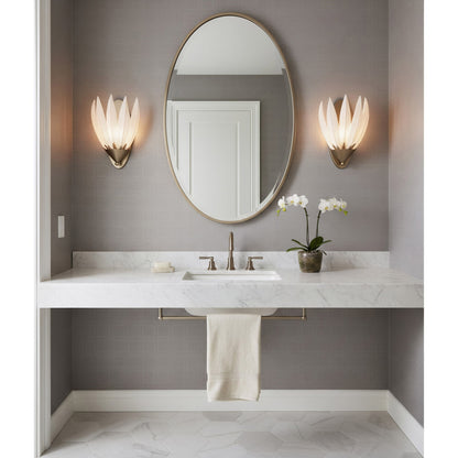 Varaluz Zanara 1 Light Wall Sconce, Gold Dust/White
