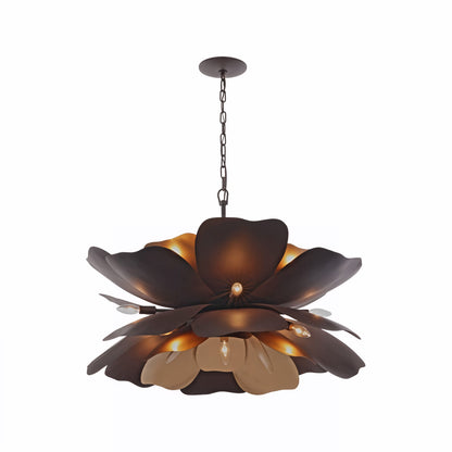 Varaluz Botanic Panic 13Lt 36"W Pendant, Dark Bronze/French Gold