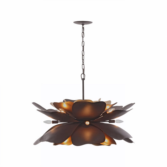 Varaluz Botanic Panic 13Lt 28'W Pendant, Dark Bronze/French Gold
