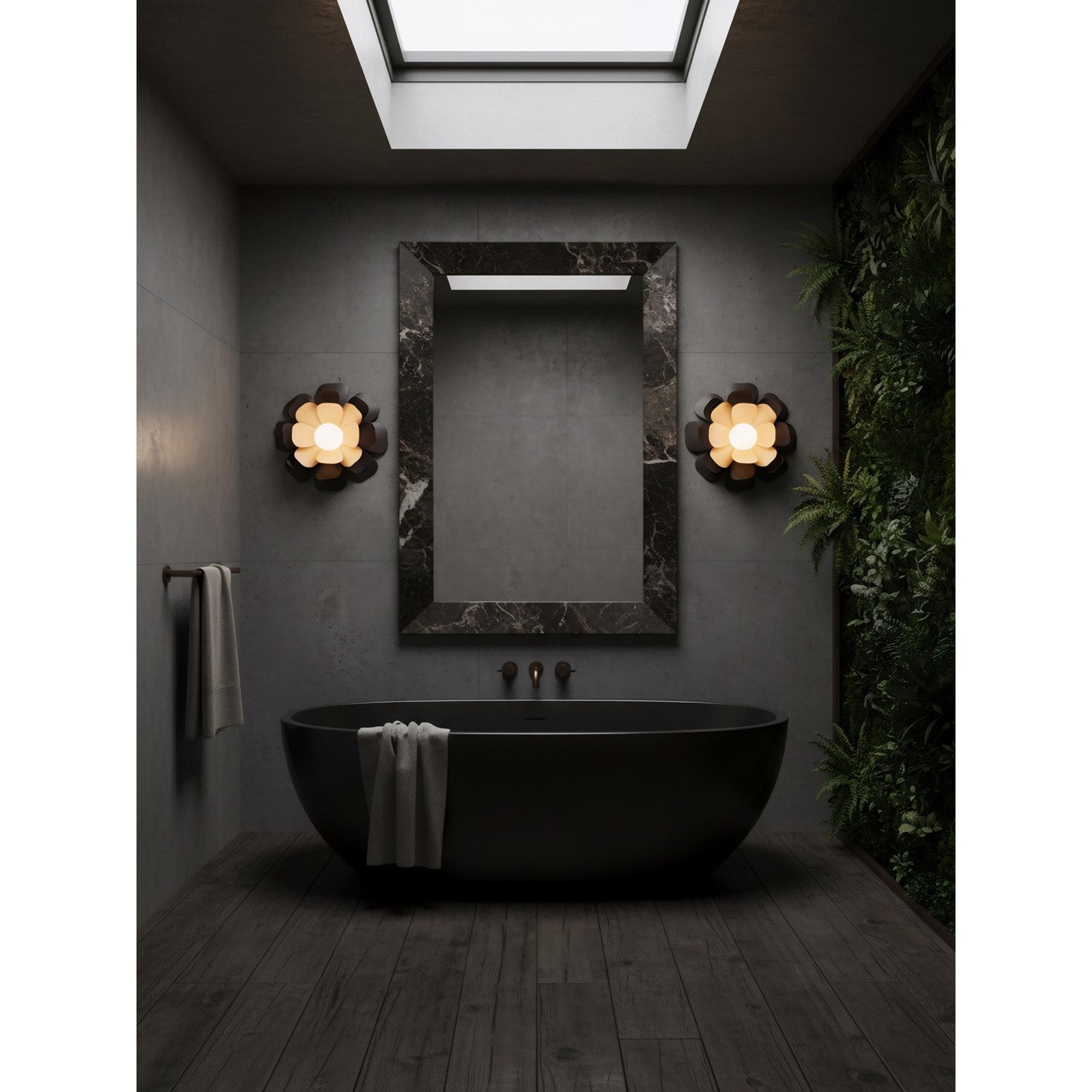 Varaluz Botanic Panic 1Lt Flush-Mount, Dark Bronze/French Gold