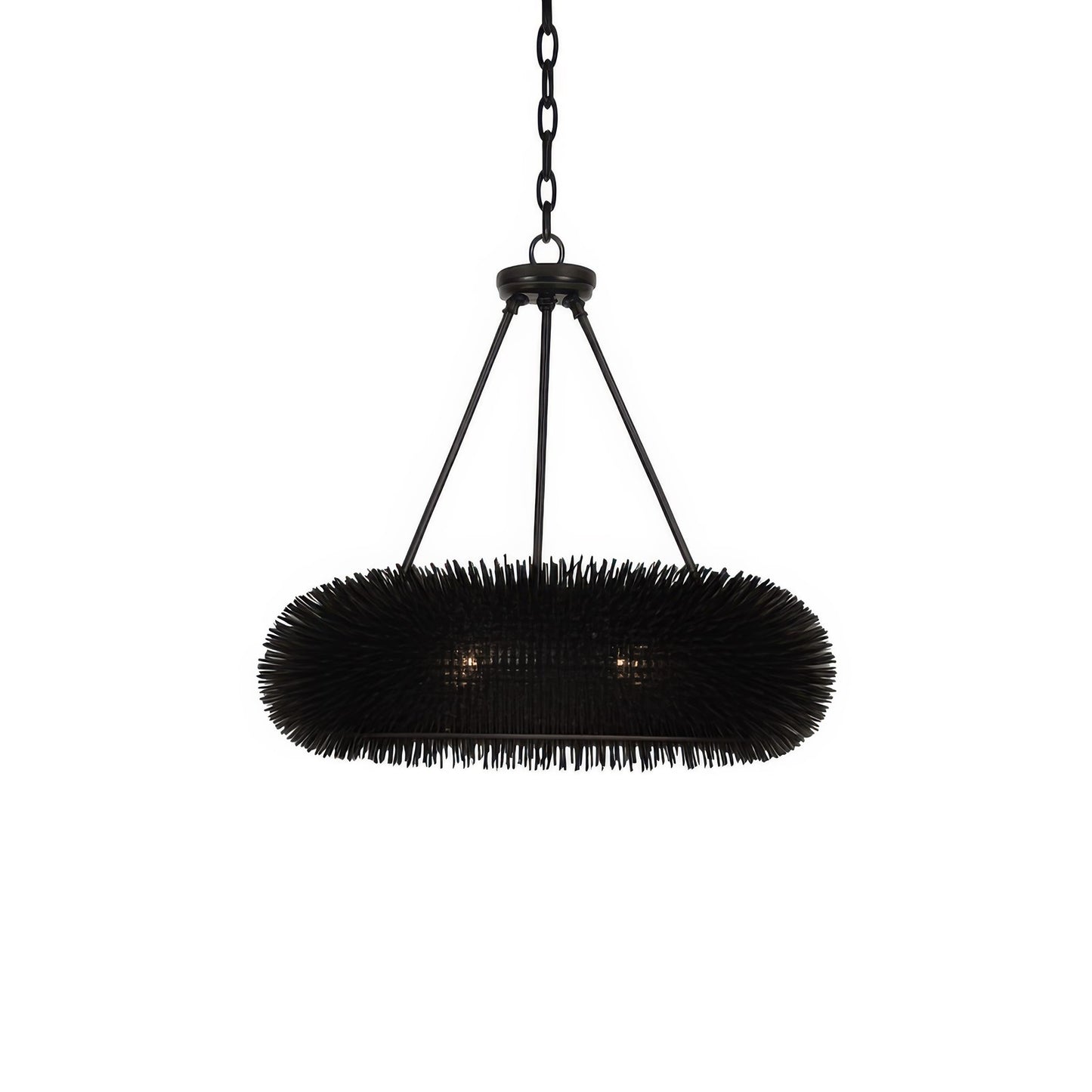 Varaluz Urchin 6 Light Pendant, Black/Black