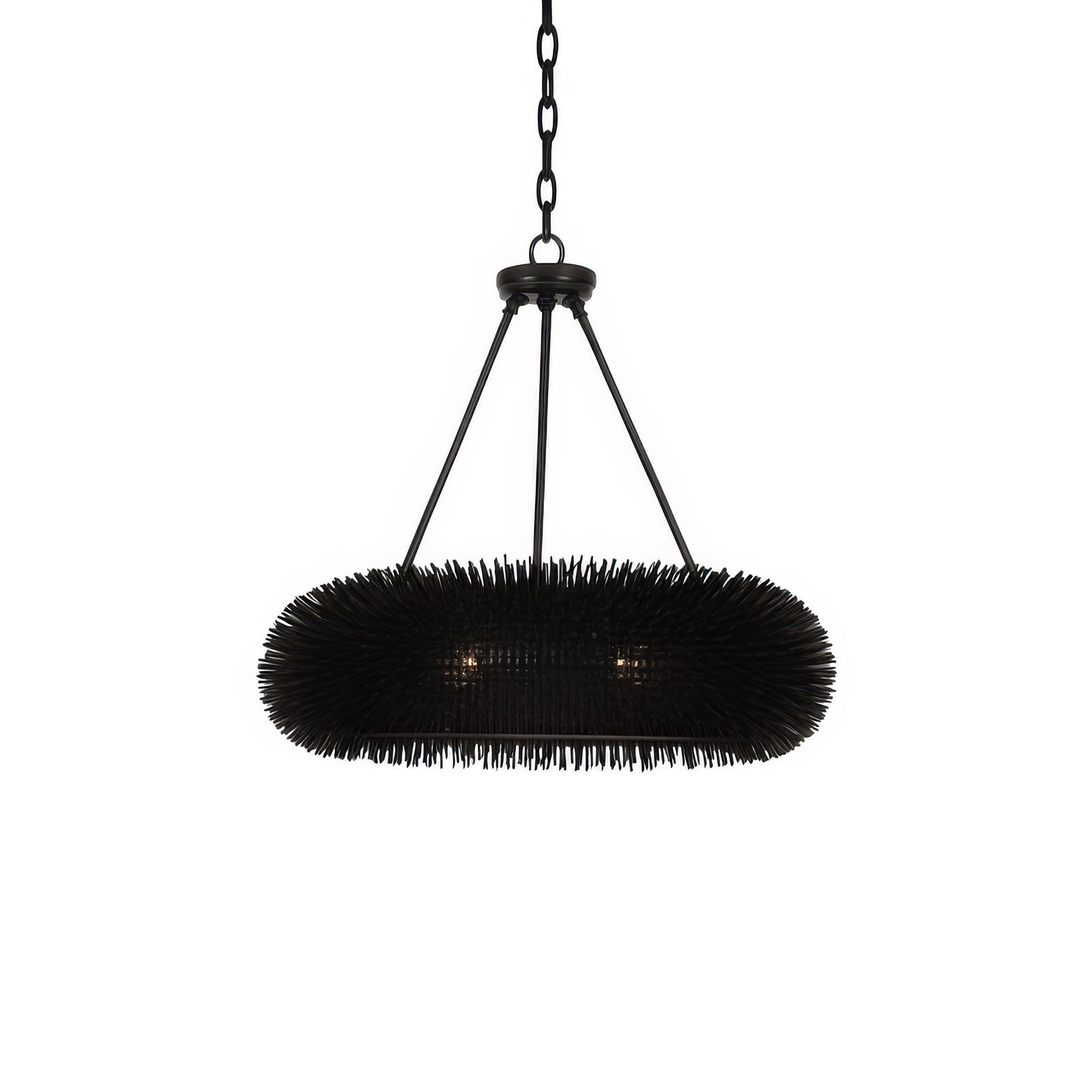Varaluz Urchin 6 Light Pendant, Black/Black