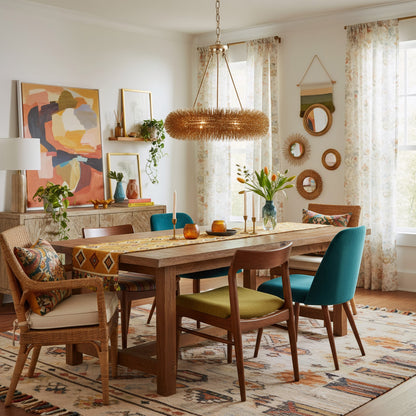 Varaluz Urchin 24in 6-Light Pendant | Coastal Gold Steel and Gold Steel | Dining Room & Kitchen Island | 24 x 24 x 18 in | Model 569P06GO