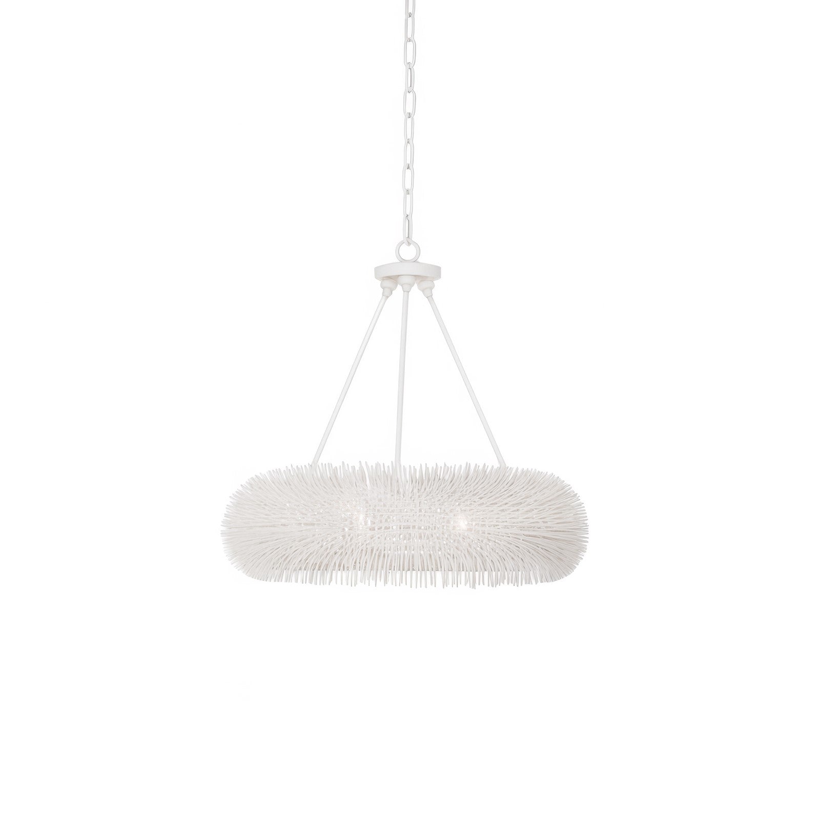 Varaluz Urchin 6 Light Pendant, White/White