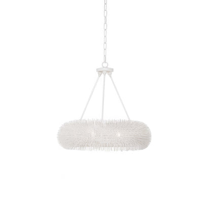 Varaluz Urchin 6 Light Pendant, White/White