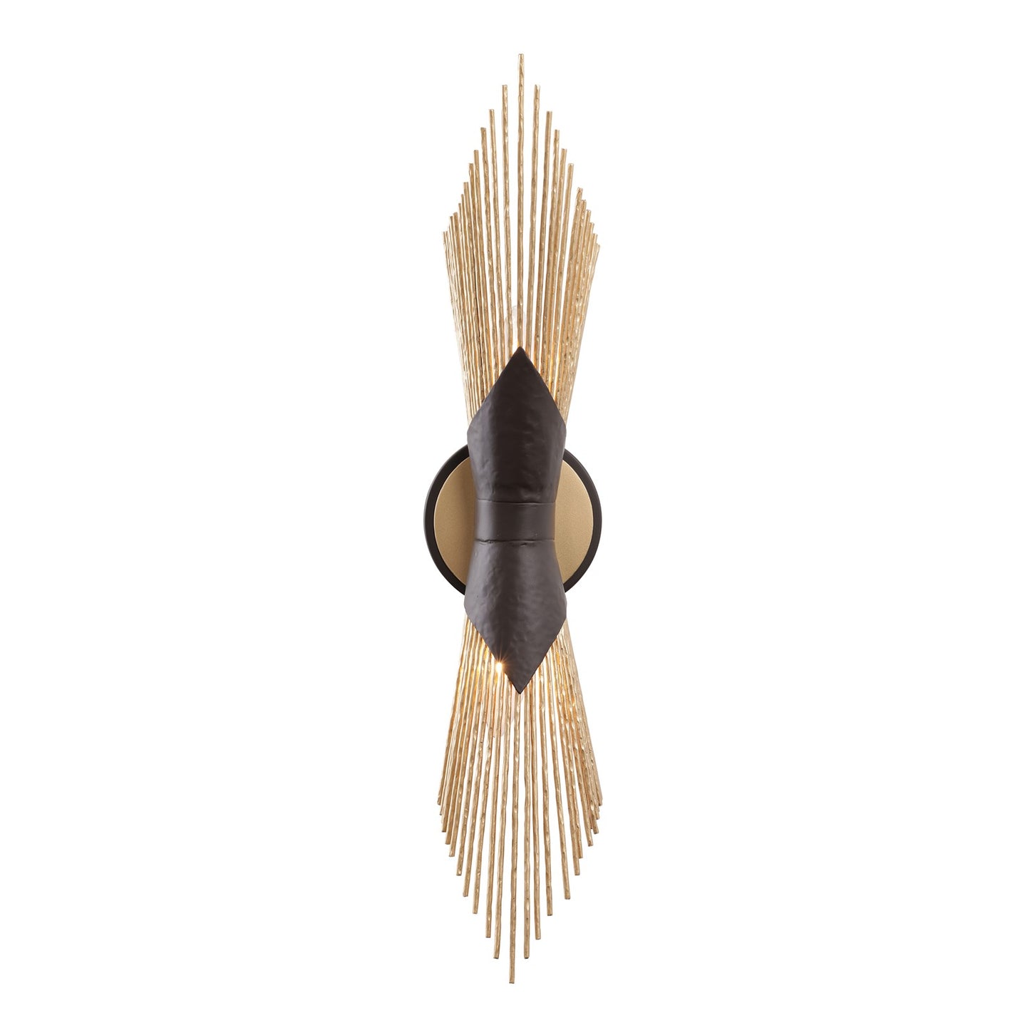 Varaluz Aristocrat 2Lt Wall Sconce, Dark Bronze/French Gold/Gold