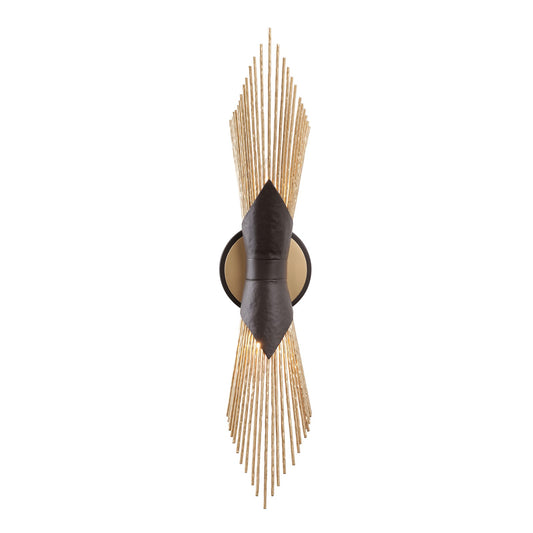 Varaluz Aristocrat 2Lt Wall Sconce, Dark Bronze/French Gold/Gold