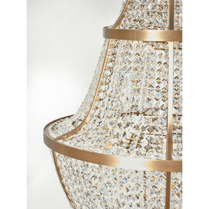 Varaluz Crystal Baller 12 Light Pendant, Antique Bronze/Clear
