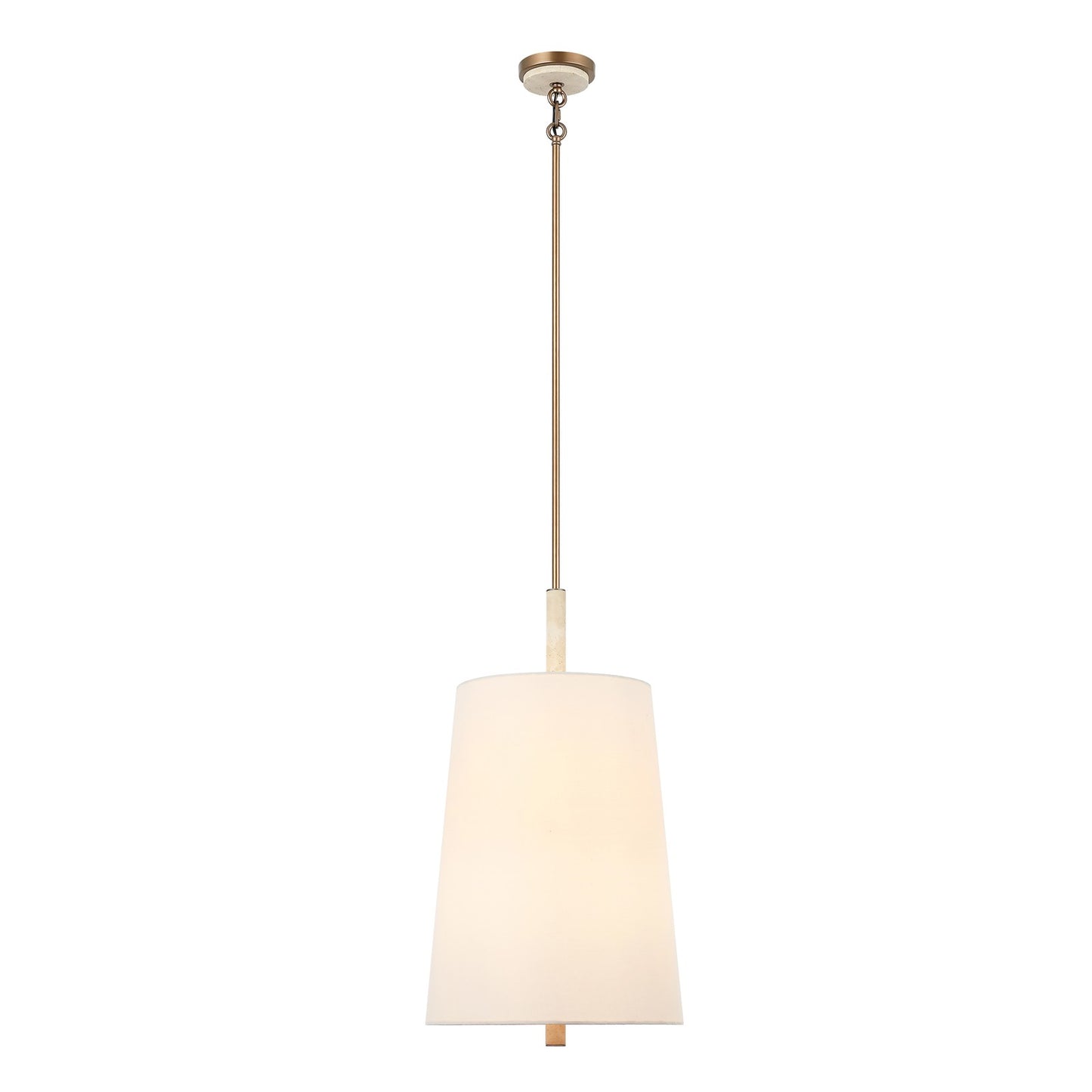 Varaluz Rockford 6 Light Pendant, Brontourage/Travertine/Bone