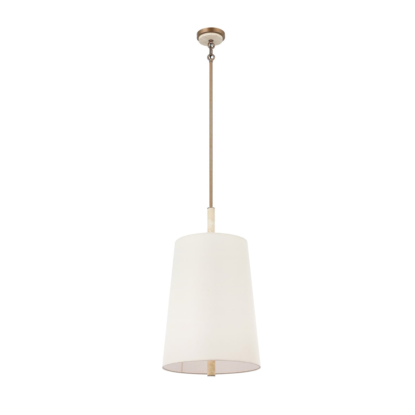 Varaluz Rockford 6 Light Pendant, Brontourage/Travertine/Bone