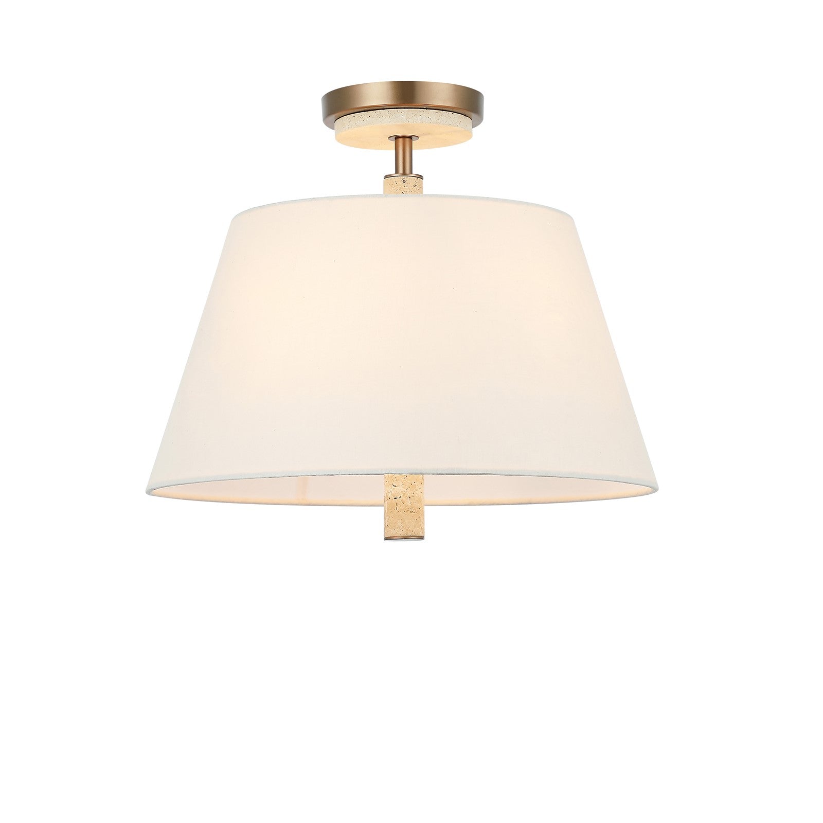 Varaluz Rockford 3 Light Semi-Flush, Brontourage/Travertine/Bone