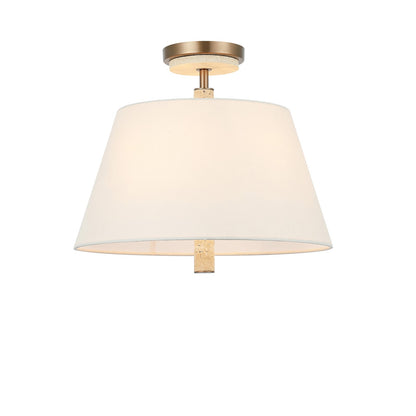 Varaluz Rockford 3 Light Semi-Flush, Brontourage/Travertine/Bone