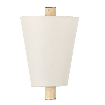 Varaluz Rockford 1 Light Wall Sconce, Brontourage/Travertine/Bone